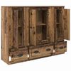 vidaXL Credenza con cassetto 3 pcs Legno vecchio Legno multistrato