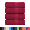 vidaXL Asciugamani per ospiti FROGN 4 pz Bordeaux 30x50 cm 360 g/m&sup2;