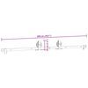 vidaXL Kit di Binari per Porte Scorrevoli 200 cm Acciaio Nero