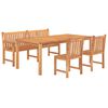 vidaXL Set da Pranzo per Giardino 4 pz in Legno Massello di Teak
