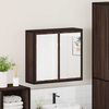 vidaXL Mobile Bagno Specchio Rovere Marrone 65x20x60 Legno Multistrato