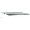 vidaXL Tenda retrattile Verde e Bianco 500 &times; 350 cm Poliestere