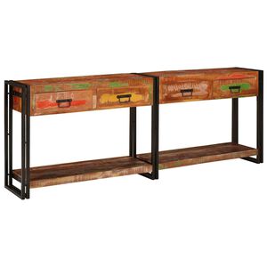 vidaXL Tavoli consolle 2 pz Multicolore 200 x 33 x 75 cm