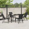 vidaXL Set da Pranzo per Giardino 5 pcs Nero