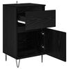 vidaXL Credenza Rovere nero 35 x 40 x 70 cm Legno multistrato