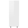 vidaXL Armadio Bianco Lucido 80x40x110 cm in Legno Multistrato