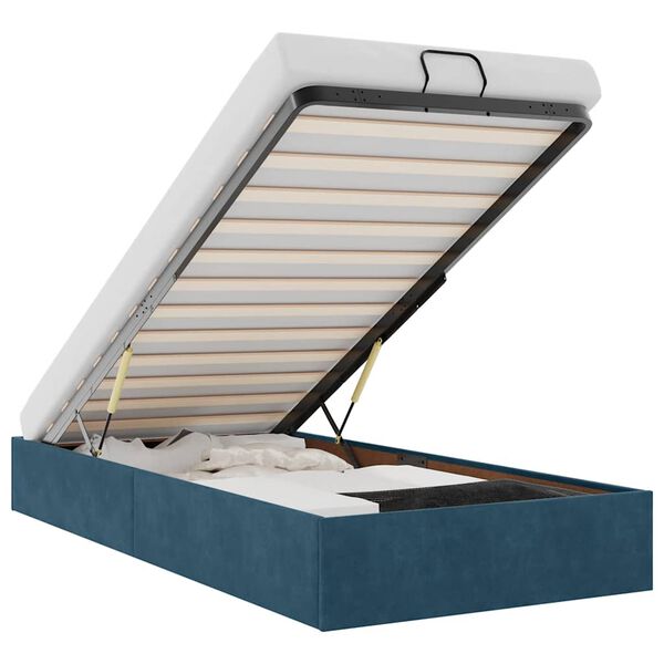 vidaXL Struttura Letto Pouf Senza Materasso 80x200 cm Velluto