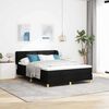 vidaXL Letto a molle con materasso Nero 140 x 200 cm Tessuto