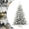 vidaXL Albero di Natale Artificiale con Rami Pieghevoli Bianco 210 cm