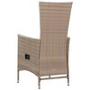 vidaXL Set Mobili da Pranzo per Giardino 7 pz in Polyrattan Beige