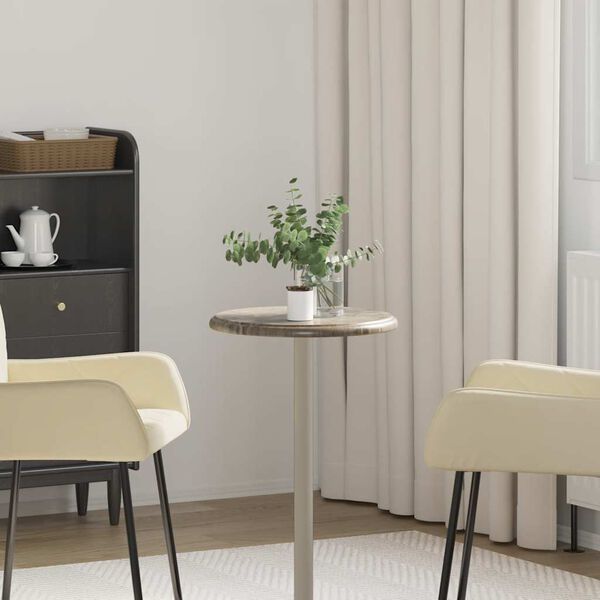 vidaXL Piano per Tavolo Grigio &Oslash;40x2,5 cm in Marmo