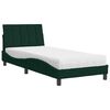 vidaXL Letto con Materasso Hanko Verde Scuro 80x200 cm in Velluto