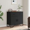 vidaXL Credenza Nera 79,5x35,5x74,5 cm in Legno Multistrato