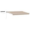vidaXL Tettuccio Elettrico Retrattile Beige e Bianco 3,5 x 2 m