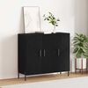 vidaXL Credenza Rovere Nero 90 x 34 x 80 cm Legno multistrato