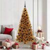 vidaXL Albero di Natale con 300 LED con supporto Oro 180 cm PET