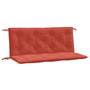vidaXL Cuscini Panca Giardino 2pz Rosso M&eacute;lange 120x50x7 cm Tessuto
