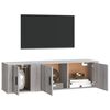 vidaXL Set Mobili Porta TV 2 pz Grigio Sonoma in Legno Multistrato