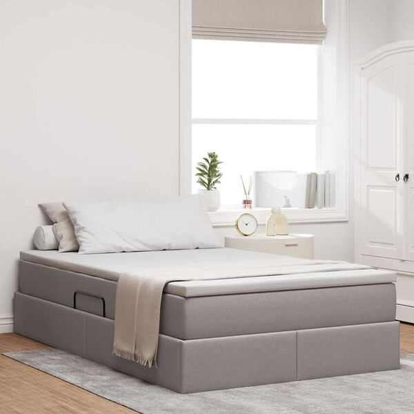 vidaXL Letto con contenitore e materasso Talpa 120 x 200 cm Poliestere