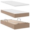 vidaXL Letto con contenitore e materasso Cappuccino 90 x 200 cm