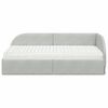 vidaXL Struttura Letto Angolare con Materasso 2 pcs Grigio chiaro