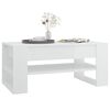 vidaXL Tavolino Salotto Bianco Lucido 102x55x45 cm Legno Multistrato