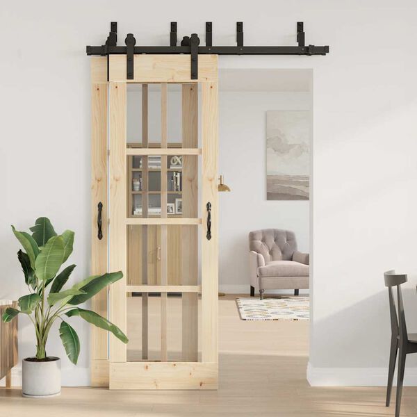 vidaXL Kit di Binari per Porte Scorrevoli 152,5 cm Acciaio Nero