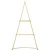 vidaXL Albero di Natale in metallo con supporto Oro 210 cm