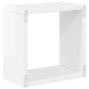 vidaXL Mensole Parete a Cubo 6 pz Bianco Lucido 26x15x26 cm