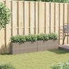 vidaXL Fioriere da Giardino con 2 Vasi Grigie 90x20x40cm in Polyrattan