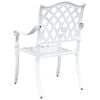 vidaXL Sedia da Giardino 2 pcs Bianco 56 x 55 x 92.5cm Alluminio