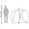 vidaXL Tenda da Campeggio a Cupola per 4 Persone Verde Impermeabile
