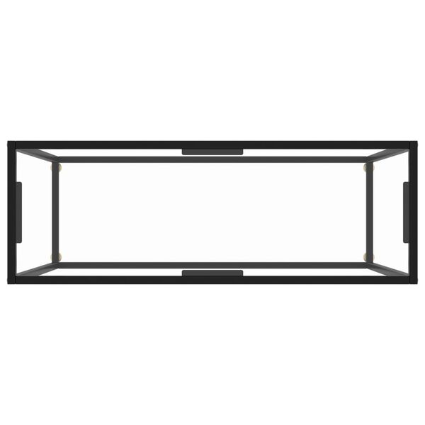 vidaXL Tavolo Consolle Trasparente 100x35x75 cm in Vetro Temperato