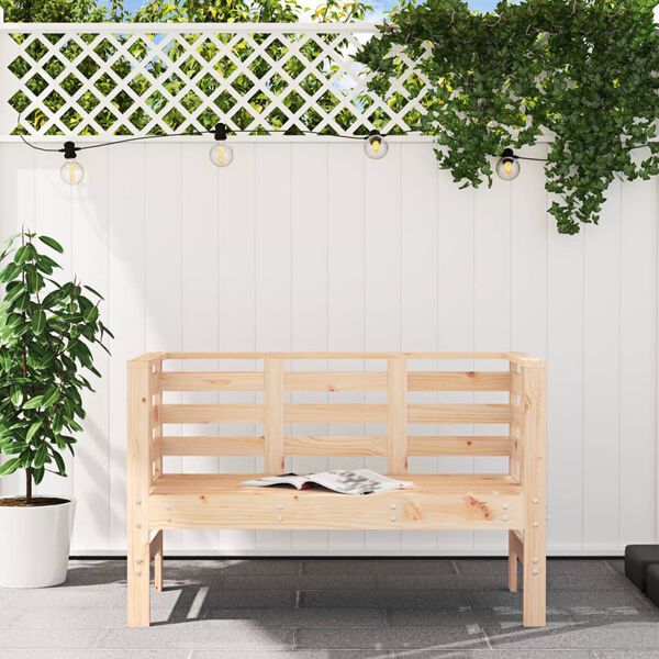 vidaXL Panca da Giardino 111,5x53x71 cm in Legno Massello di Pino