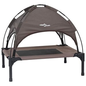 vidaXL Letto per Cani Marrone 76 x 62 x 70,5 cm Acciaio