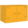vidaXL Mobili TV 2 pz Giallo Senape 67x39x44 cm in Acciaio