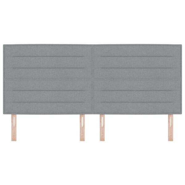 vidaXL Testiera Grigio chiaro 200 cm Tessuto