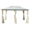 vidaXL Gazebo da Giardino con Tende 4x3 m Bianco
