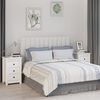 vidaXL Comodini 2 pz Bianca 40x35x61,5 cm in Legno Massello di Pino