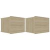 vidaXL Comodini 2 pz Rovere Sonoma 40x30x30 cm in Legno Multistrato