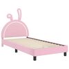 vidaXL Struttura letto bambini con testata Rosa 80 x 200 cm PU