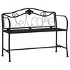vidaXL Panca da Giardino a 2 Posti 104 cm Nera in Acciaio
