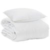 vidaXL Duvet Estivo con cuscino 2 pcs Bianco Microfibra