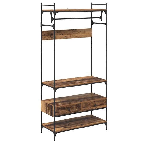 vidaXL Guardaroba Legno vecchio 89 x 39 x 184.5 cm Legno multistrato