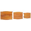 vidaXL Tavolini Nesting 3 pcs Naturale Legno di Mogano Massello