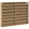 vidaXL Vetrina A parete Rovere artigianale 100 x 8,5 x 75 cm