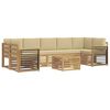 vidaXL Set divani Legno di Acacia Massello