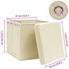 vidaXL Scatole Portaoggetti con Coperchi 10pz Crema 32x32x32cm Tessuto