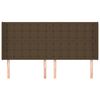 vidaXL Testiera ad Orecchio Marrone Scuro 183x16x118/128 cm in Tessuto