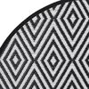 vidaXL Tappeto da Esterni ARAKIL Bianco e Nero &Oslash;200 cm in PP